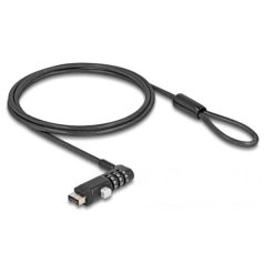   Navilock Laptop biztonsági kábel A-típusú USB csatlakozó felülethez kombinált zárral