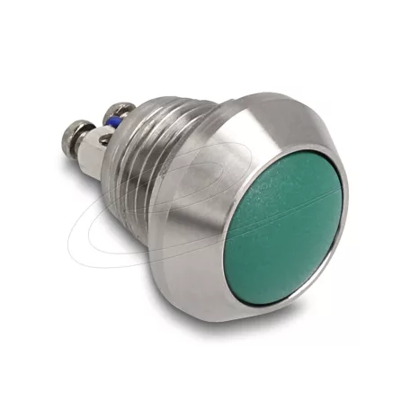 Delock Nyomógomb installáláshoz 12 mm 2 db. csavaros kapocs zöld