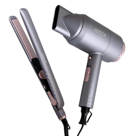Jocca hajszárító 2200W-os DC motorral + 45W-os hajvasaló készlet