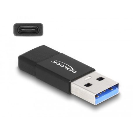 Delock USB 3.2 Gen 2 adapter A-típusú USB apa - USB Type-C™ anya fekete