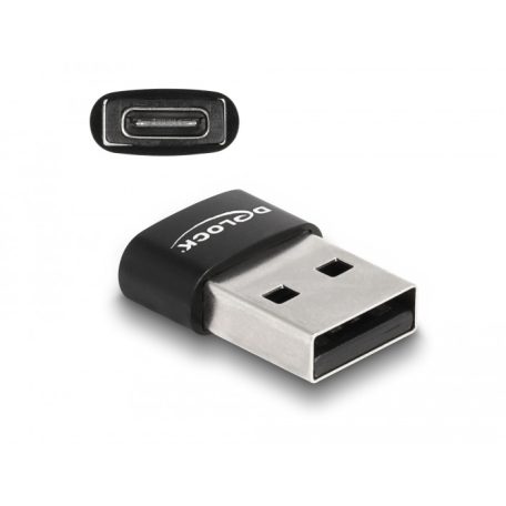 Delock USB 2.0 adapter A-típusú USB apa - USB Type-C™ anya fekete