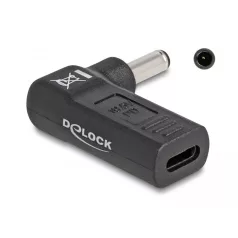   Delock Laptop töltőkábel adapter USB Type-C™ anya - Dell 4,5 x 3,0 mm apa 90° fokban hajlított