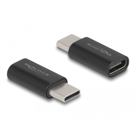 Delock Adapter SuperSpeed USB 10 Gb/s (USB 3.2 Gen 2) USB Type-C dugasz-alj portkímélővel fekete