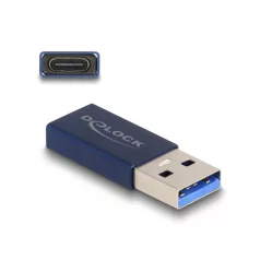   Delock USB 10 Gbps adapter A-típusú USB apa - USB Type-C™ aktív anya kék
