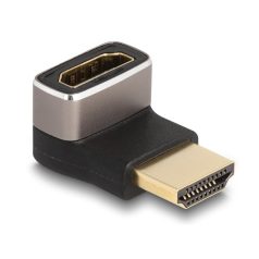   Delock HDMI adapter apa - anya 90° lefelé néző csatlakozódugóval 8K 60 Hz szürke fém