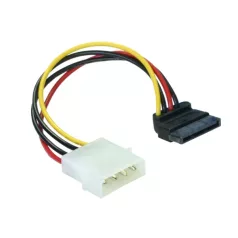   Delock 15 tűs SATA HDD (derékszögű) - 4 tűs apa (Molex) hálózati kábel, 15 cm