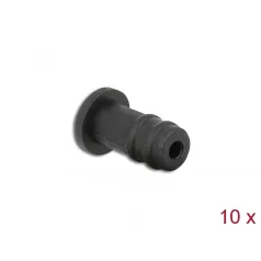 Delock 10 x fekete porfogó 3,5 mm-es sztereo jack anyához