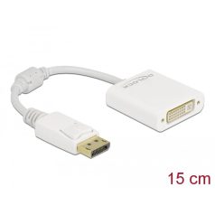   Delock Adapter DisplayPort 1.1-dugós csatlakozó-DVI-csatlakozóhüvely passzív fehér