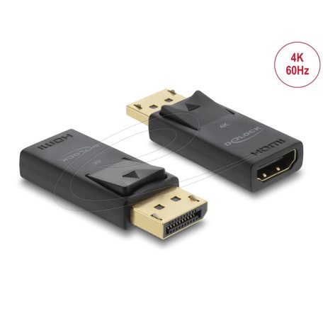 Delock Aktív DisplayPort 1.2 - HDMI adapter 4K HDR funkcióval