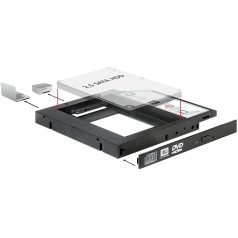   Delock Slim SATA 5.25 illeszto-keret, 1 x 2.5 SATA HDD/SSD-hez