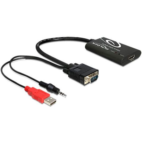 Delock VGA - HDMI adapter audióval