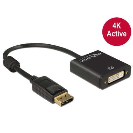 Delock Adapter Displayport 1.2-dugós csatlakozó > DVI-csatlakozóhüvely ...