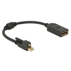   Delock Adapter mini Displayport 1.2-dugós csatlakozó csavarral > Displayport-csatlakozóhüvely 4K
