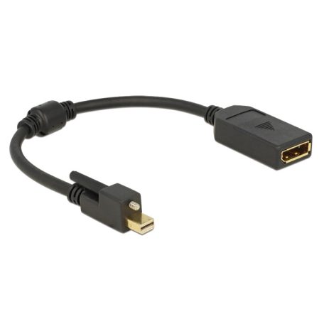 Delock Adapter mini Displayport 1.2-dugós csatlakozó csavarral > Displayport-csatlakozóhüvely 4K