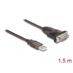 Delock Adapter A-típusú USB 2.0 - 1 x soros RS-232 D-Sub 9 tűs apa ...