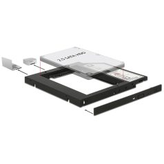   Delock Vékony kialakítású SATA 5.25”-es keret 1 x 2.5”-es SATA HDD-hez