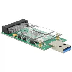   Delock átalakító USB 3.0 A apa > mSATA teljes méretben