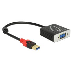   Delock Adapter USB 3.0 A-típusú csatlakozódugóval > VGA csatlakozóhüvellyel