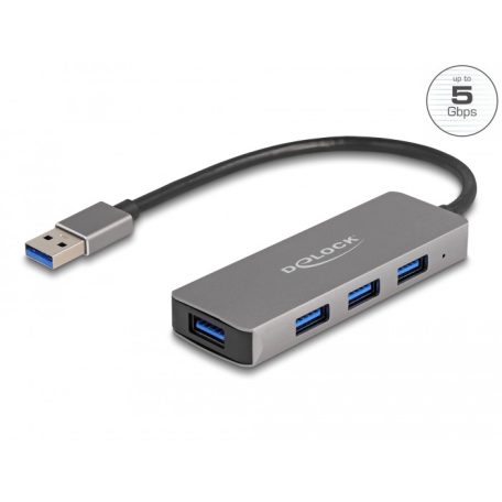 Delock 4 portos USB 3.2 Gen 1 hub USB Type-A csatlakozóval   USB Type-A portok ...