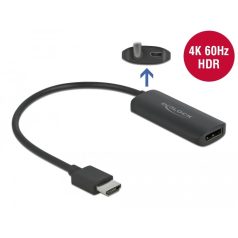   Delock Adapter HDMI-A-dugós csatlakozó - DisplayPort-csatlakozóhüvely 4K 60 Hz