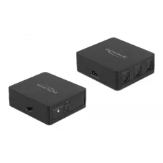   Delock S/PDIF TOSLINK kapcsolat 1 bemenettel és 3 kimenettel USB tápellátással