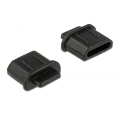   Delock Porvédő HDMI micro-D típusú kimenethez fogantyúval 10 db fekete