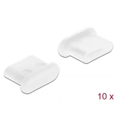   Delock Porvédő USB Type-C™ kimenethez fogantyú nélkül 10 darab fehér