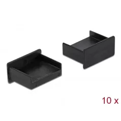   Delock Porvédő USB-A típusú kimenethez fogantyú nélkül 10 darab fekete