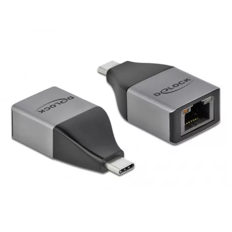 Delock USB Type-C™ adapter Gigabit LAN 10/100/1000 Mbps – kompakt kialakítású