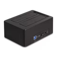   Delock USB duális dokkoló állomás 2 db. SATA HDD / SSD számára klónozó és törlő funkcióval
