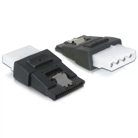Delock Adapter Power 4tűs Molex female > SATA power 15tűs male rögzítővel