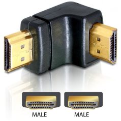 Delock adapter HDMI apa > HDMI apa 90° le