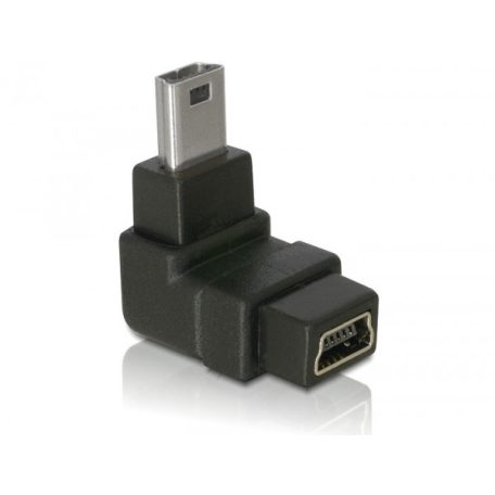 Delock Adapter USB-B mini 5tűs apa/anya 90  derékszögű USB-B mini 5tűs ...