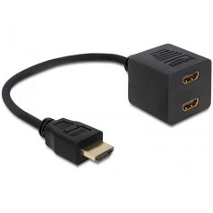   Delock adapter HDMI nagysebességű Ethernet 1x apa > 2x anya