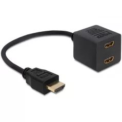   Delock adapter HDMI nagysebességű Ethernet 1x apa > 2x anya
