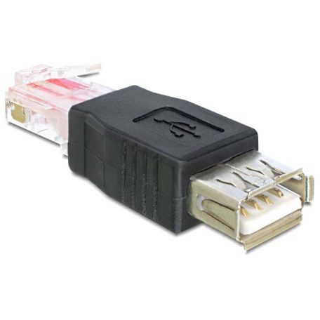 Delock Adapter USB-A female > RJ45 male, fekete