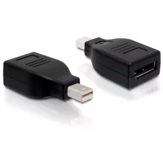   Delock Adapter Displayport mini male > Displayport female, fekete