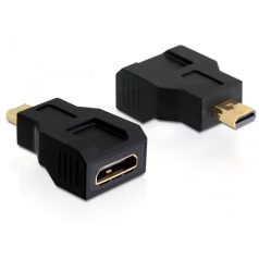   Delock adapter magas sebességű HDMI Ethernettel - mini C anya > micro D apa