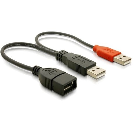 Delock USB Y adat- és tápkábel