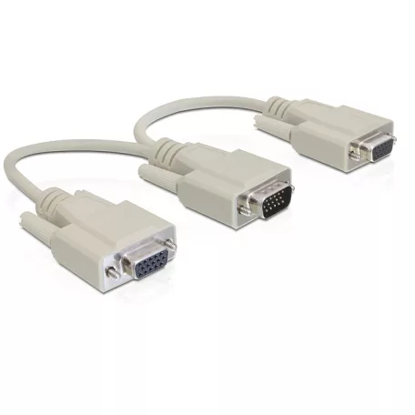 Delock VGA apa > 2 x VGA anya adapter, 20 cm