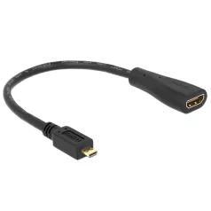   Delock nagy sebességű HDMI kábel Ethernettel - micro D apa > A anya