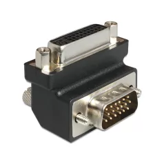   Delock DVI 24+5 pin anya > VGA 15 pin apa adapter, 90° forgatott