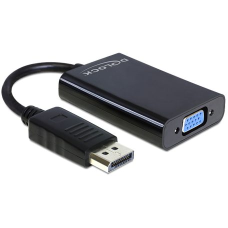 Delock Displayport apa > VGA 15 pin anya + audio + táp adapter