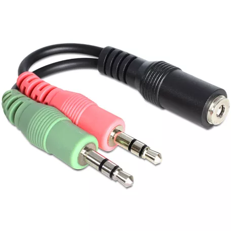 Delock sztereó jack anya, 3.5 mm > 2 x sztereó jack apa, 3.5 mm adapter