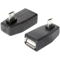   Delock adapter USB micro-B apa > USB 2.0-A anya, OTG, 90°-ban forgatott