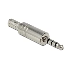  Delock sztereó csatlakozódugasz 3.5 mm, hajlítás-védelemmel, ezüst