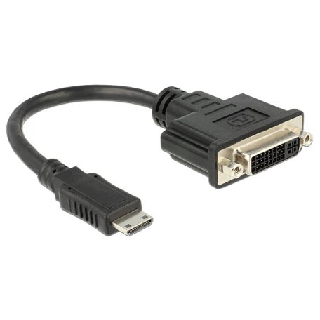 Delock HDMI mini-C dugó - DVI 24+5 pol. aljzat átalakító, 20 cm kábel