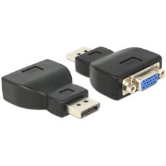   Delock Adapter Displayport-dugós csatlakozó > VGA-csatlakozóhüvely fekete