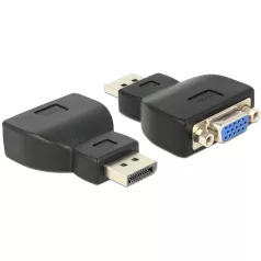   Delock Adapter Displayport-dugós csatlakozó > VGA-csatlakozóhüvely fekete