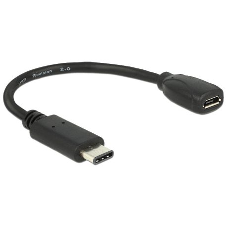 Delock Adapterkábel USB Type-C 2.0 dugó > USB 2.0 Micro-B típusú hüvely ...